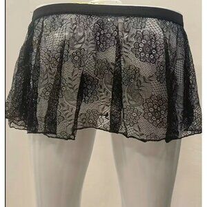See-through Black Lace Mini Skirt*Sissy*Halloween*Femboy*Cosplay*One size*NIP